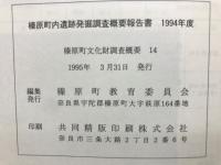 榛原町内遺跡発掘調査概要報告書
