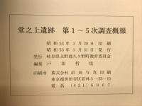 岐阜県大野郡久々野町　堂之上遺跡 第1～5次調査概報