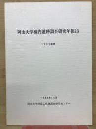 岡山大学構内遺跡調査研究年報13　1995年度
