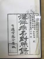 漢洋病名対照録