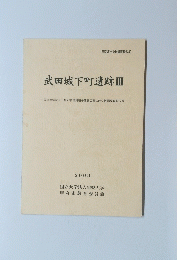 武田城下町遺跡Ⅲ