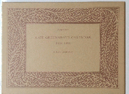 KATE GREEN AWAY'S CALENDAR FOR 1884