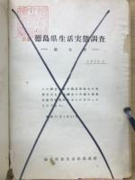 徳島県生活実態調査 : 報告書