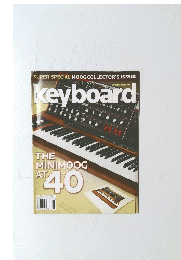 SUPER SPECIAL MOOG COLLECTOR'S ISSUE!　keyboard