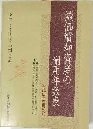 減価償却資産の耐用年数表　平成2年5月改訂