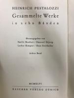 HEINRICH PESTALOZZI Gesammelte Werke