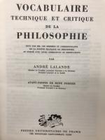 VOCABULAIRE TECHNIQUE ET CRITIQUE DE LA PHILOSOPHIE