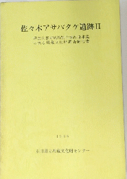 佐々木アサバタケ遺跡II　1988