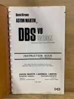 ASTON MARTIN DBS V8 Instruction book
