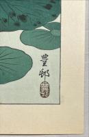 小原古邨木版画　【蓮】