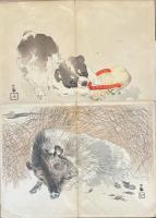 木版彩色摺　栖鳳画伯十二支　12枚