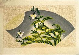 亀井藤兵衛木版画　ほととぎすさう：花尽の内