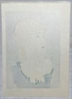 藤田嗣治木版画　【ブロンドの女性】