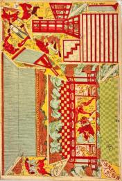 極志ん板切組燈篭桃太郎鬼退治之段