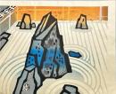 皆川泰蔵木版画　【京の石庭】