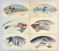 徳力富吉郎木版画　春夏秋冬・四季の京都　揃4帙24枚