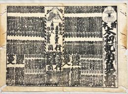 絵本太功記角力見立番付　木版墨刷
