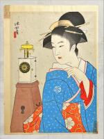 伊東深水木版画　時計四部作