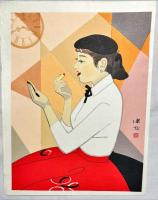 伊東深水木版画　時計四部作