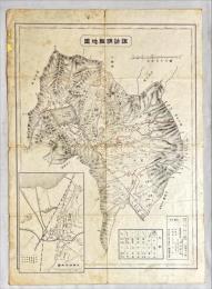 諏訪明細地図　十万分之一　銅版刷