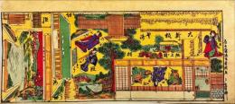 大新板切組とうろう野崎村の段組上ノ図