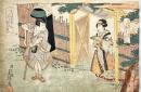 上方役者絵　加々見山廓写本の内　嵐小六(はいかいし千代)、嵐吉三郎(まつだやましろ)