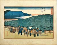 廣重画　浪速名所図会　石版彩色刷　9枚