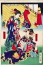 当世十二時之内戌之刻　品川楼内花妙　同竹の井