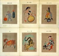 昭和レトロ　大津絵　肉筆　萌画　当時物　レトロ大津絵 初期肉筆大津絵 鬼の行水（7の21） / 臥遊堂 / 古本、中古本、古