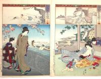 二十四孝見立画合　全24枚＋目録1枚付