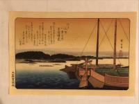 江戸近郊八景　揃8枚　「玉川秋月」「吾嬬杜夜雨」「飛鳥山暮雪」「行徳帰帆」「芝浦晴嵐」「羽根田落雁」「小金井橋夕照」「池上晩鐘」