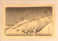 江戸近郊八景　揃8枚　「玉川秋月」「吾嬬杜夜雨」「飛鳥山暮雪」「行徳帰帆」「芝浦晴嵐」「羽根田落雁」「小金井橋夕照」「池上晩鐘」