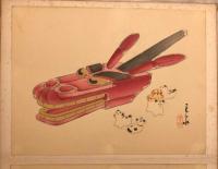木版彩色刷　川崎巨泉筆おもちゃ絵画帖(私製)　全34図
