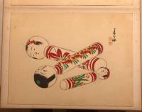 木版彩色刷　川崎巨泉筆おもちゃ絵画帖(私製)　全34図
