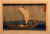 廣重画　東海道五十三驛續画　丸清板(隷書東海道）