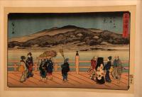 廣重画　東海道五十三驛續画　丸清板(隷書東海道）