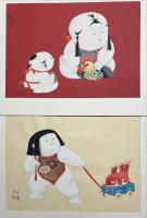 御所人形絵六趣