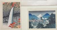 川瀬巴水遺作　日本新八景　付山川秀峰美人版画　巴水8枚・秀峰2枚
