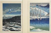 川瀬巴水遺作　日本新八景　付山川秀峰美人版画　巴水8枚・秀峰2枚
