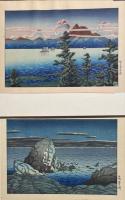 川瀬巴水遺作　日本新八景　付山川秀峰美人版画　巴水8枚・秀峰2枚
