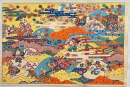 木版　千代紙　日本昔ばなし
