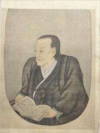 木版刷　緒方洪庵自画像