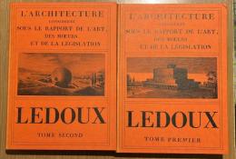 LEDOUX　 L'ARCHITECTURE Ⅰ・Ⅱ  芸術、習慣、立法との関係から考察された建築　図版用語(仏和対照表)Ⅰ・Ⅱ  4冊