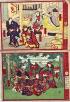妹背山女庭訓　壱〜十二揃　12図　木版彩色刷