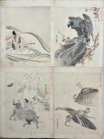 中古名家聚美画譜　12枚　福井月齋縮図　木版彩色刷