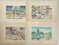 京阪神奈良風物版画集　揃12枚