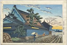浅野竹二木版画　【大和路暮色】