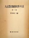 大正農民騒擾史料・年表第１巻