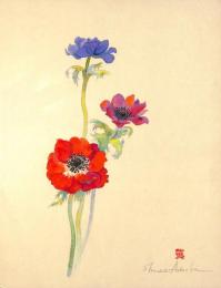 水彩画 「水精」