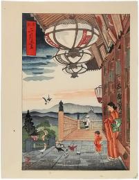 かぎや版　浮世絵木版画「南都東大寺二月堂」